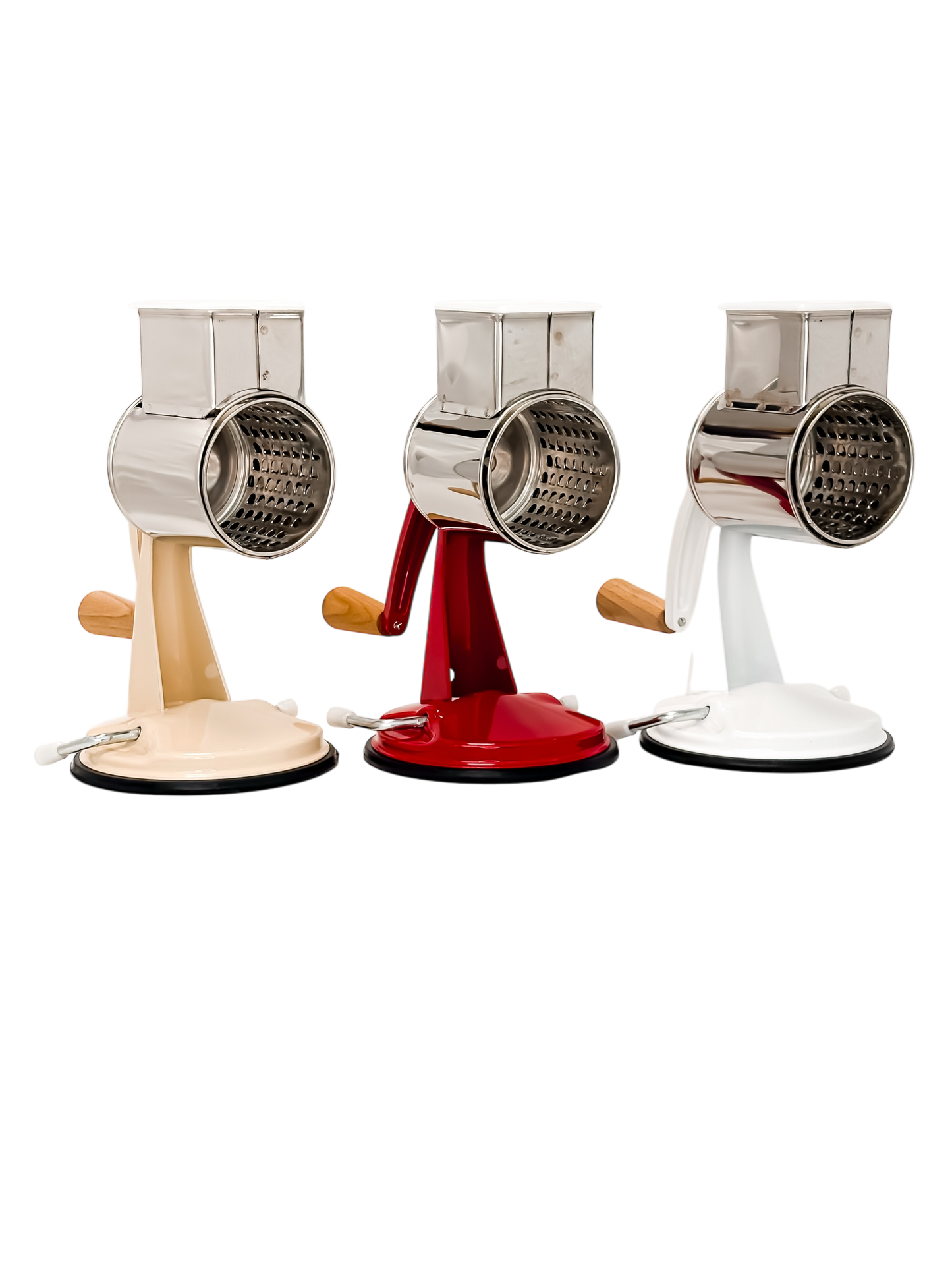 Handreibe in beige, rot und weiß