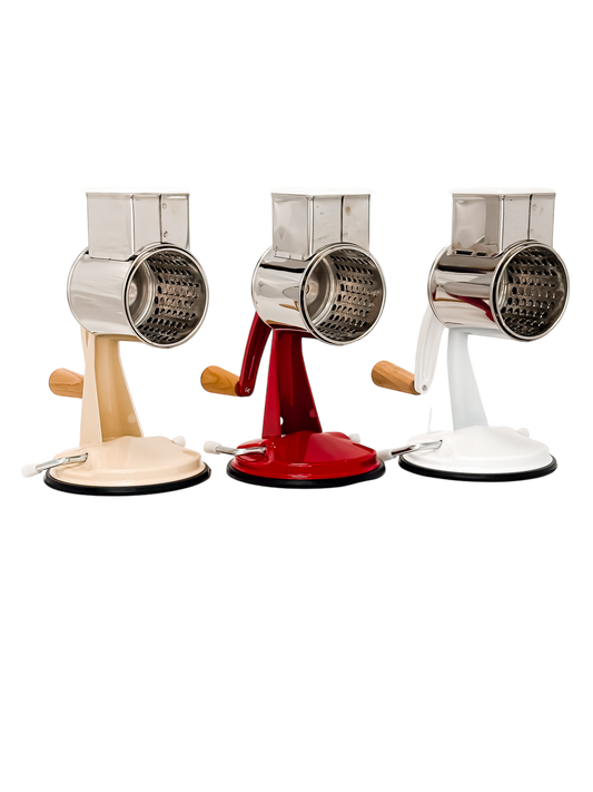 Handreibe in beige, rot und weiß