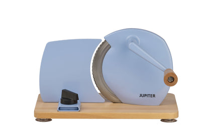 Manueller Allesschneider in der Farbe hellblau von Jupiter.