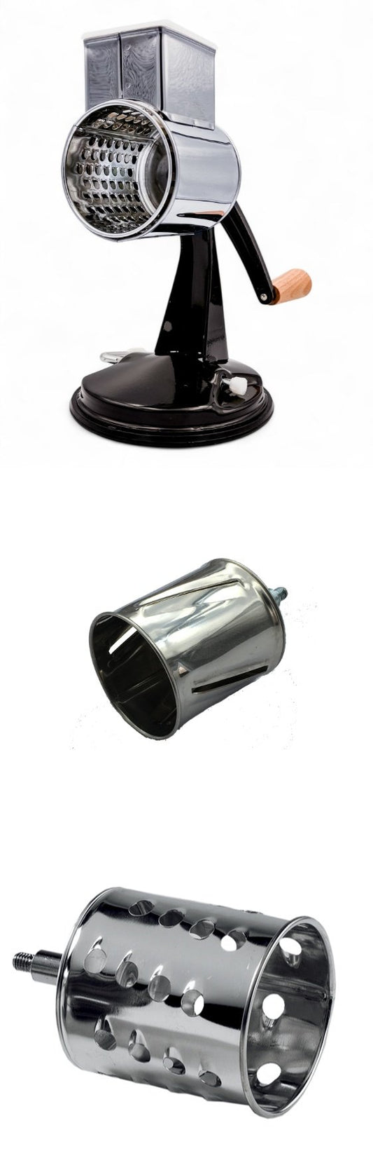 Handreibe mit Scheibentrommel und Grobtrommel