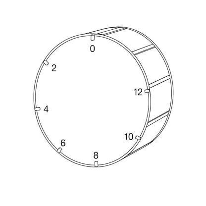 Bouton de réglage de la largeur de coupe modèle 854