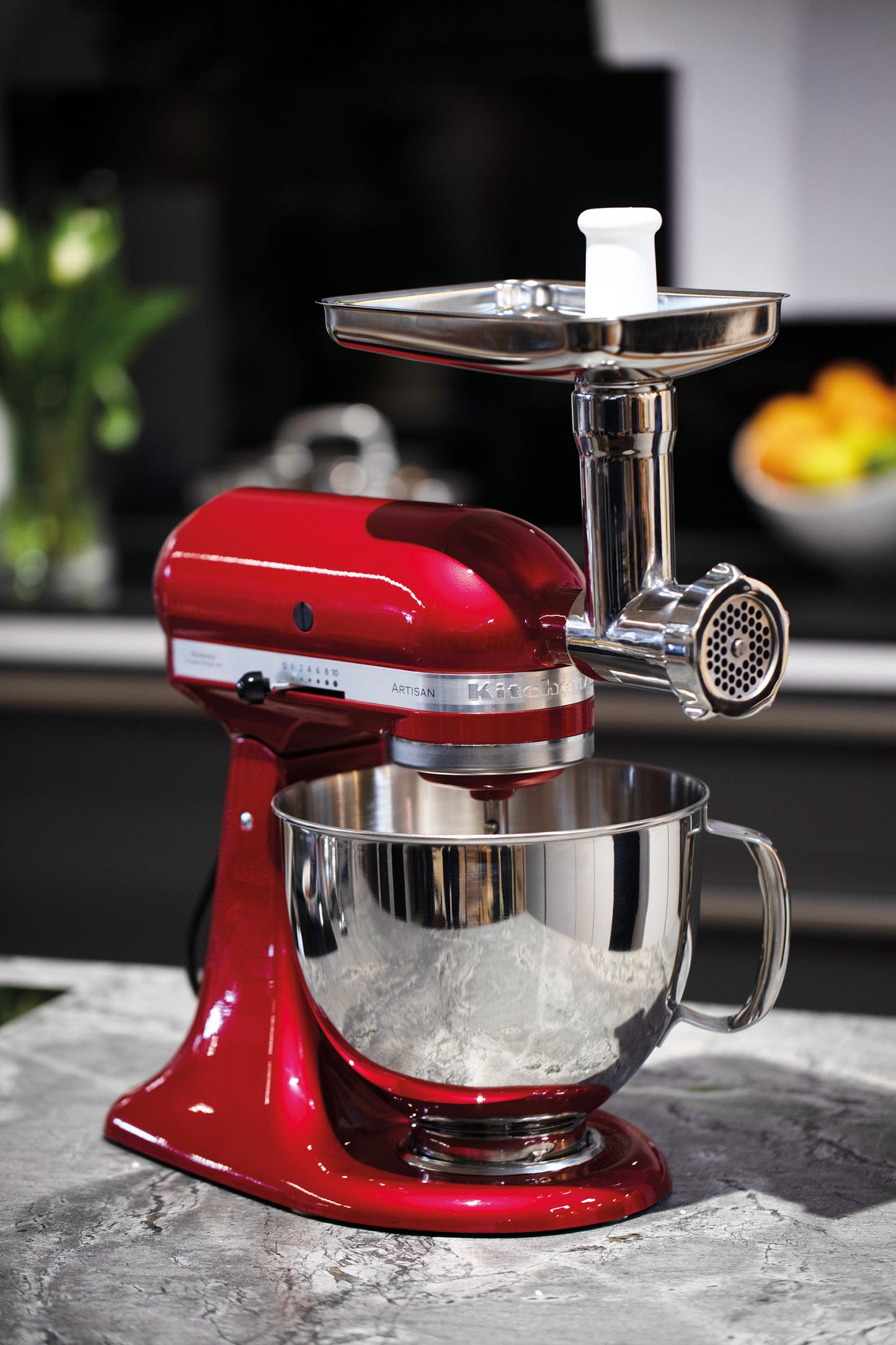 KitchenAid mit Jupiter Universalwolf Edelstahl Aufsatz