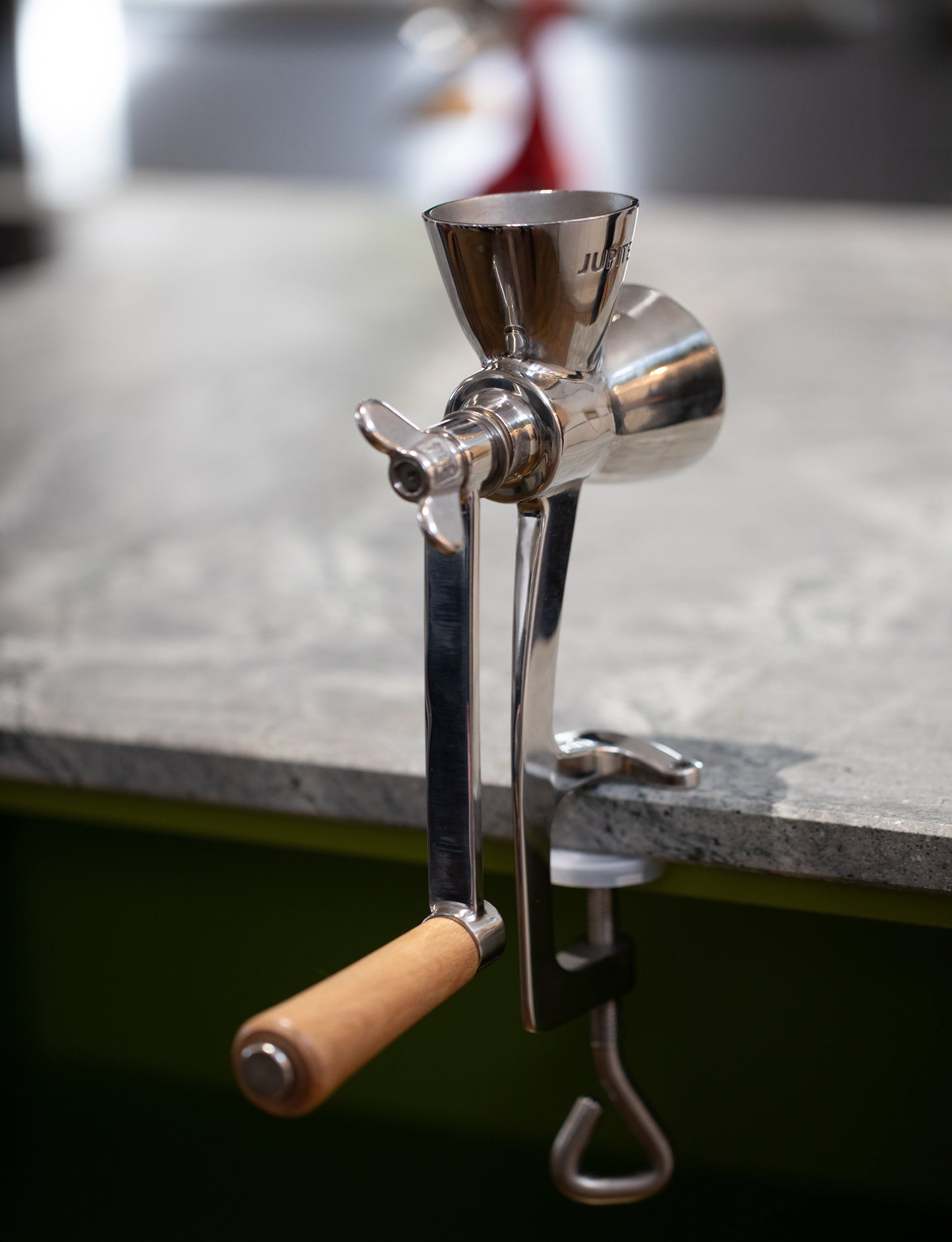 Poppy seed and chia seed press made of stainless steel