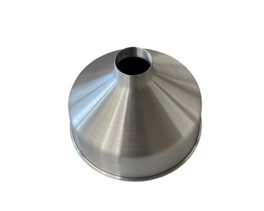 Aluminium funnel for steel cone grinder