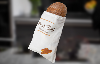 Bread bag made of high-quality cotton with inner coating