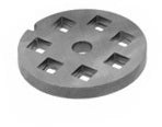 Stainless steel hole disc size 5, 14 mm square